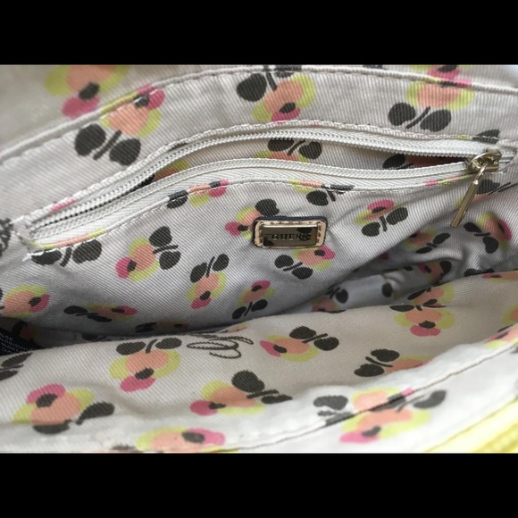 Yellow and White Guess Mini Crossbody Bag - Picture 11 of 16